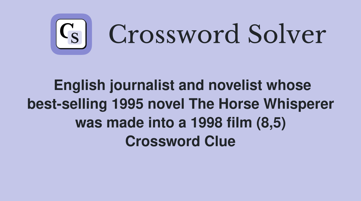 English journalist and novelist whose best-selling 1995 novel The Horse